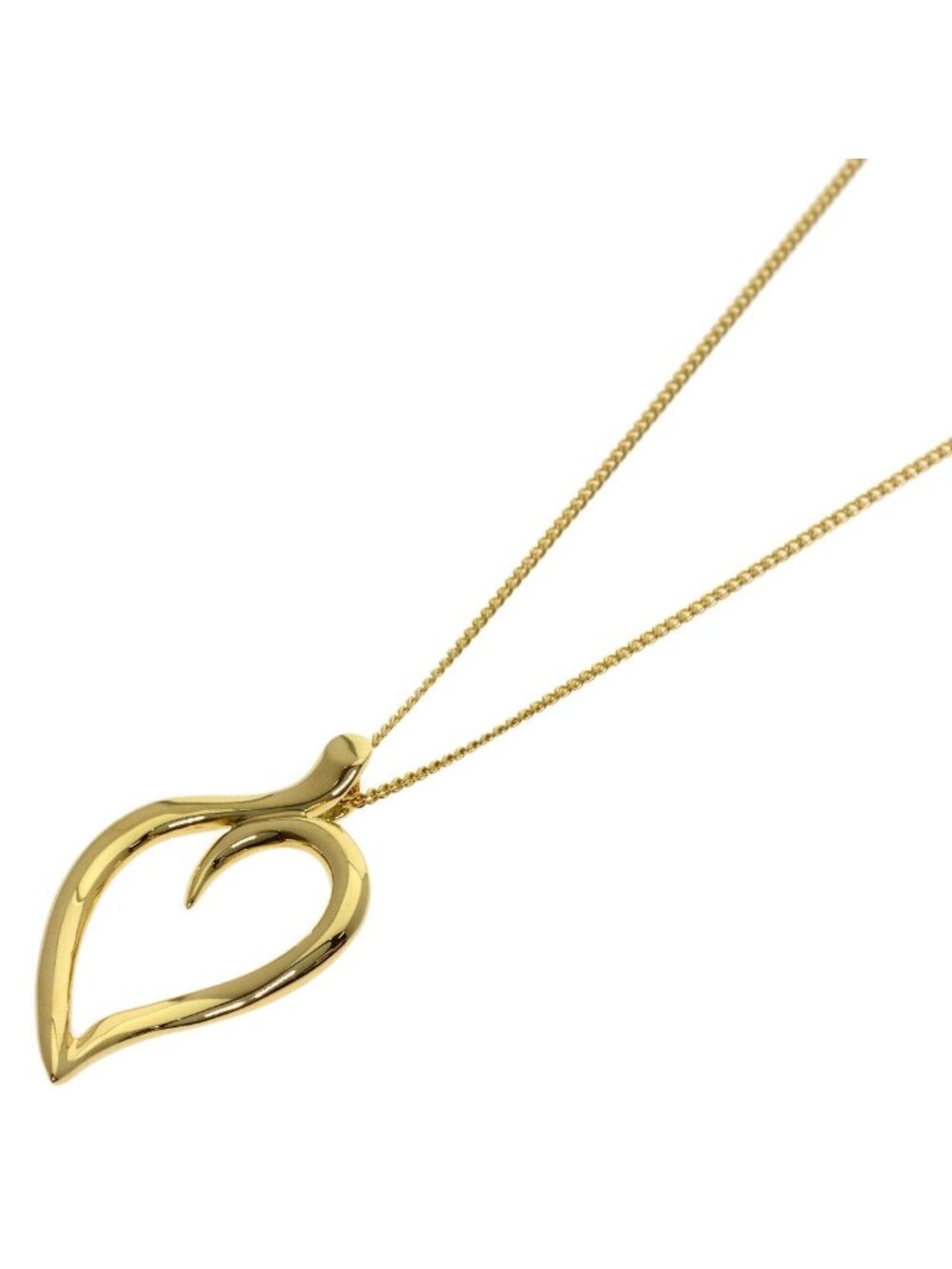 Tiffany & Co Leaf Heart Necklace 18k Yellow Gold